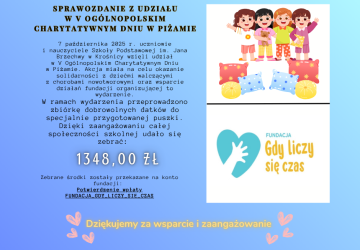 Sprawozdanie z udziału w V Ogólnopolskim Charytatywnym Dniu w Piżamie