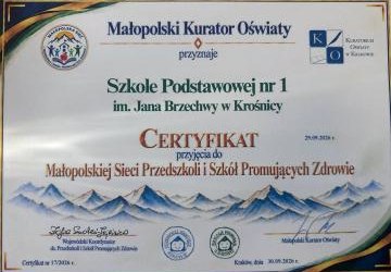 Dołączyliśmy do Małopolskiej Sieci Szkół Promujących Zdrowie!
